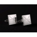 Stainless Steel Cufflinks - Square Etched